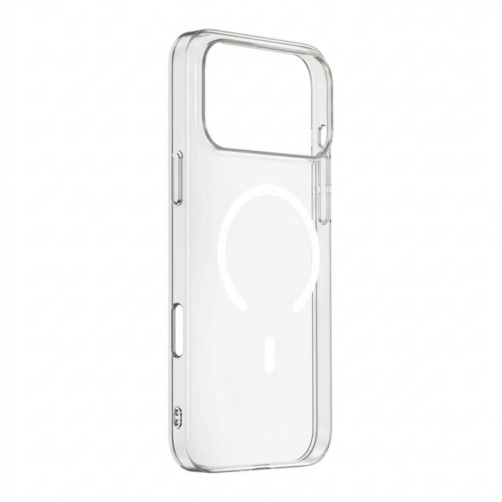 Apple iPhone 17 Pro M-Safe Şarj Özellikli Şeffaf Zore London Sert PC Kapak