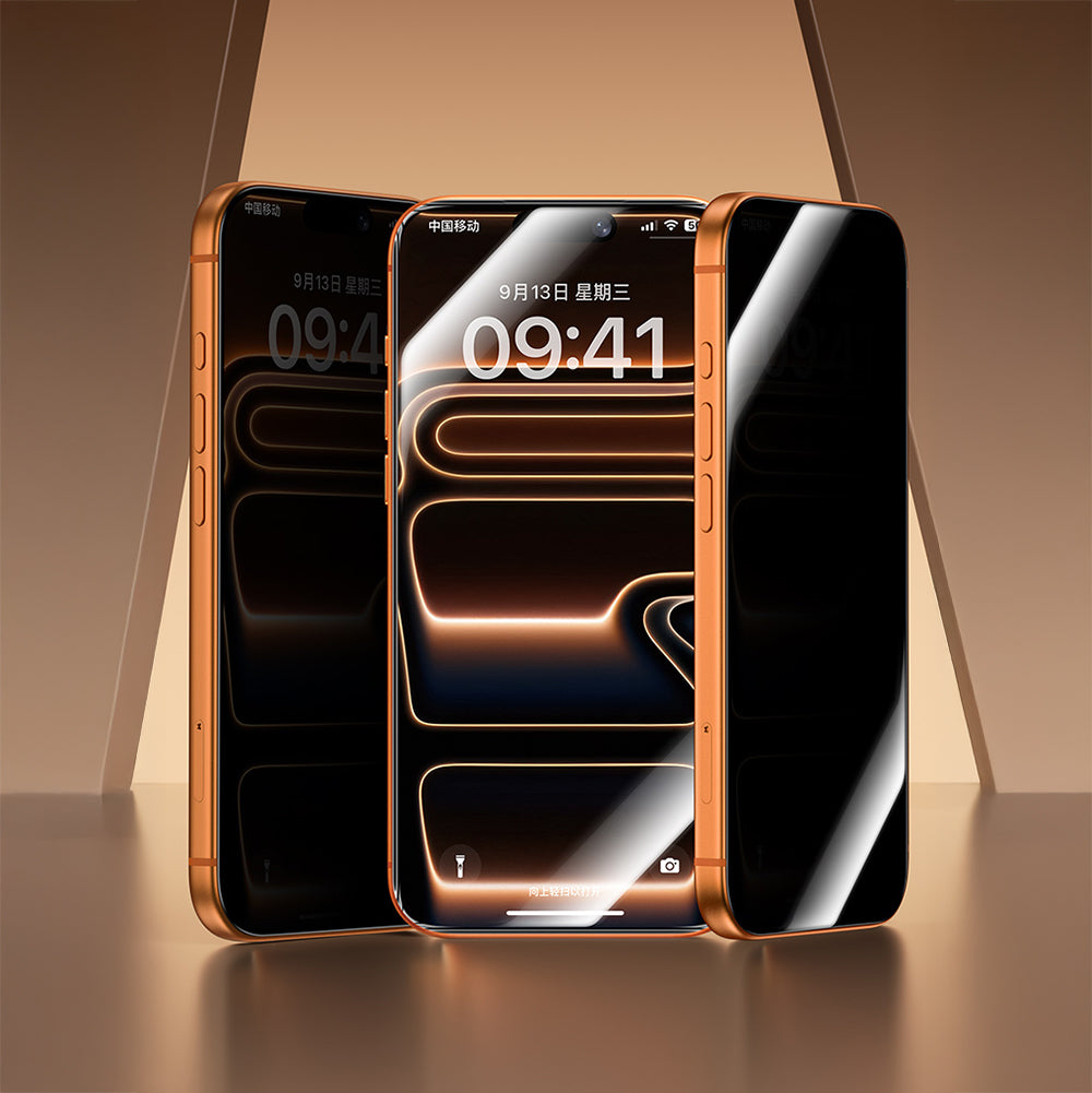 iPhone 17 Pro Max Benks Glass Warrior 2.0 EZFita Privacy Hayalet Cam Ekran Koruyucu + Kolay Uygulama Aparatı