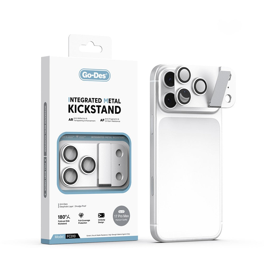 Apple iPhone 17 Pro Max Go Des CL-23 Anti Reflective Standlı Kamera Lens Koruyucu