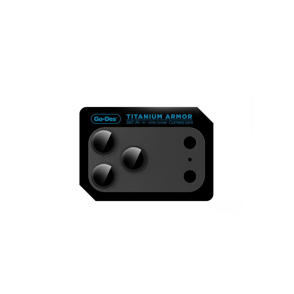 iPhone 17 Pro Max Go Des FC007 Titanyum Serisi Anti Reflective Kamera Lens Koruyucu