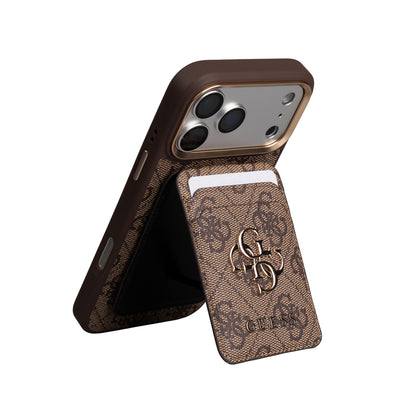 Apple iPhone 17 Pro Max Guess Orjinal Lisanslı 4G ve Yazı Logolu Kartlıklı Kapak