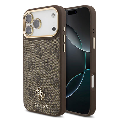 iPhone 17 Pro Max Guess Orjinal Lisanslı 4G ve Yazı Logolu Kılıf + Ekran Koruyucu + Lens Koruyucu 3in1 Aksesuar Seti