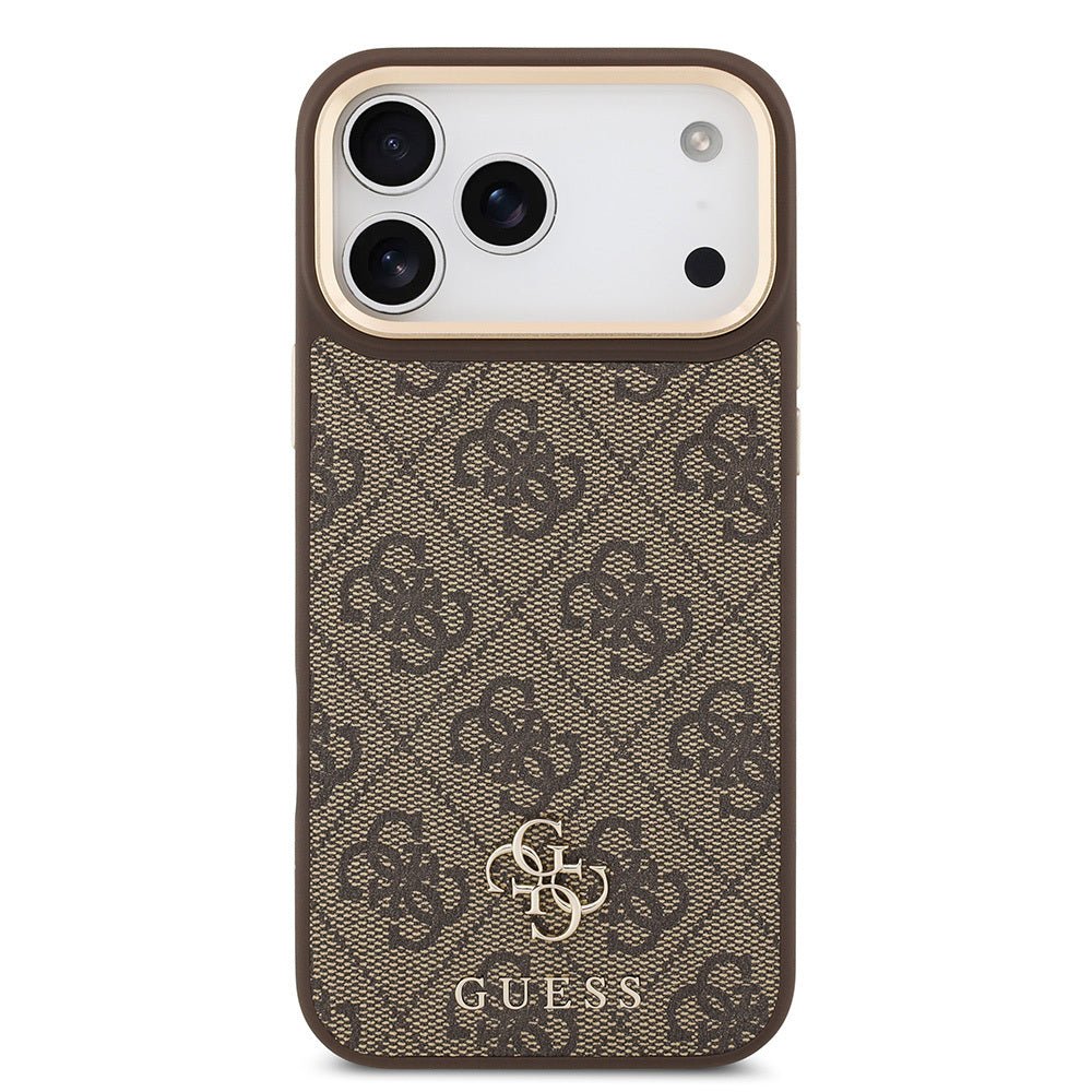 iPhone 17 Pro Max Guess Orjinal Lisanslı 4G ve Yazı Logolu Kılıf + Ekran Koruyucu + Lens Koruyucu 3in1 Aksesuar Seti