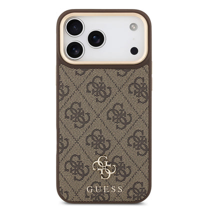 iPhone 17 Pro Max Guess Orjinal Lisanslı 4G ve Yazı Logolu Kılıf + Ekran Koruyucu + Lens Koruyucu 3in1 Aksesuar Seti