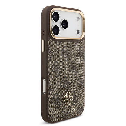 iPhone 17 Pro Max Guess Orjinal Lisanslı 4G ve Yazı Logolu Kılıf + Ekran Koruyucu + Lens Koruyucu 3in1 Aksesuar Seti