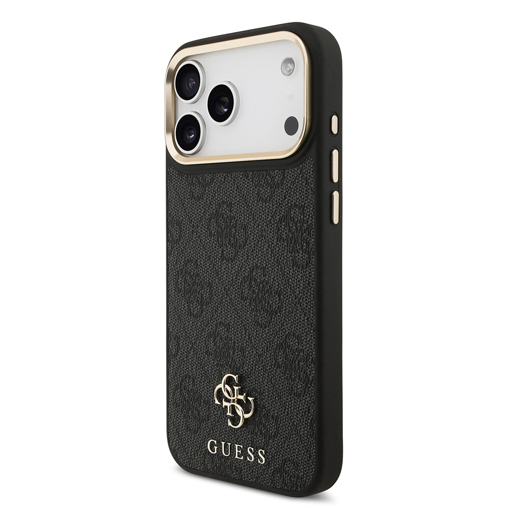 iPhone 17 Pro Max Guess Orjinal Lisanslı 4G ve Yazı Logolu Kılıf + Ekran Koruyucu + Lens Koruyucu 3in1 Aksesuar Seti