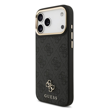 iPhone 17 Pro Max Guess Orjinal Lisanslı 4G ve Yazı Logolu Kılıf + Ekran Koruyucu + Lens Koruyucu 3in1 Aksesuar Seti