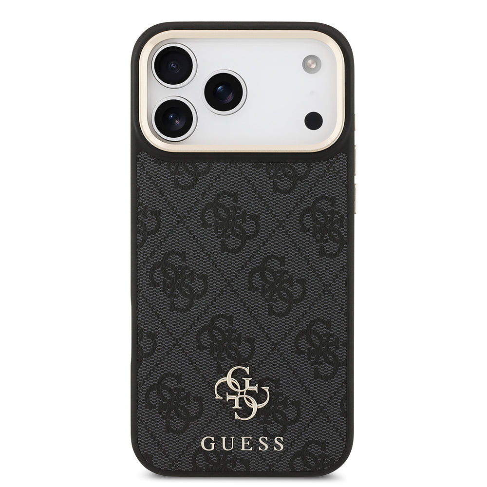 iPhone 17 Pro Max Guess Orjinal Lisanslı 4G ve Yazı Logolu Kılıf + Ekran Koruyucu + Lens Koruyucu 3in1 Aksesuar Seti