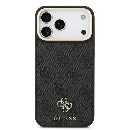 iPhone 17 Pro Max Guess Orjinal Lisanslı 4G ve Yazı Logolu Kılıf + Ekran Koruyucu + Lens Koruyucu 3in1 Aksesuar Seti