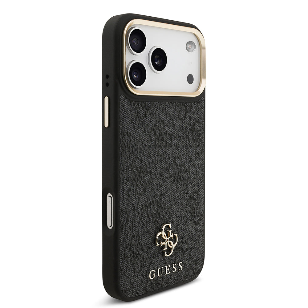 iPhone 17 Pro Max Guess Orjinal Lisanslı 4G ve Yazı Logolu Kılıf + Ekran Koruyucu + Lens Koruyucu 3in1 Aksesuar Seti
