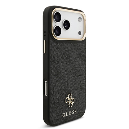 iPhone 17 Pro Max Guess Orjinal Lisanslı 4G ve Yazı Logolu Kılıf + Ekran Koruyucu + Lens Koruyucu 3in1 Aksesuar Seti