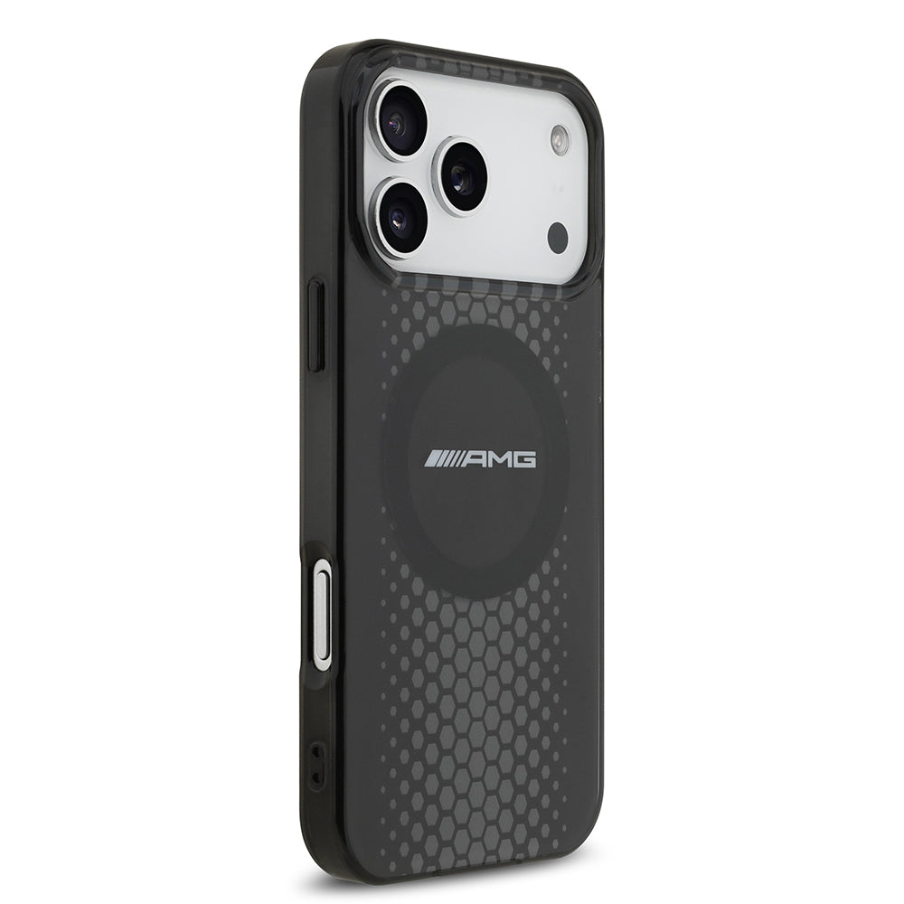 iPhone 17 Pro Max Kılıf AMG Orjinal Lisanslı Çift Katmanlı Büyük Logolu Petek Desenli Kapak