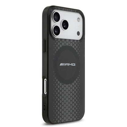 iPhone 17 Pro Max Kılıf AMG Orjinal Lisanslı Çift Katmanlı Büyük Logolu Petek Desenli Kapak