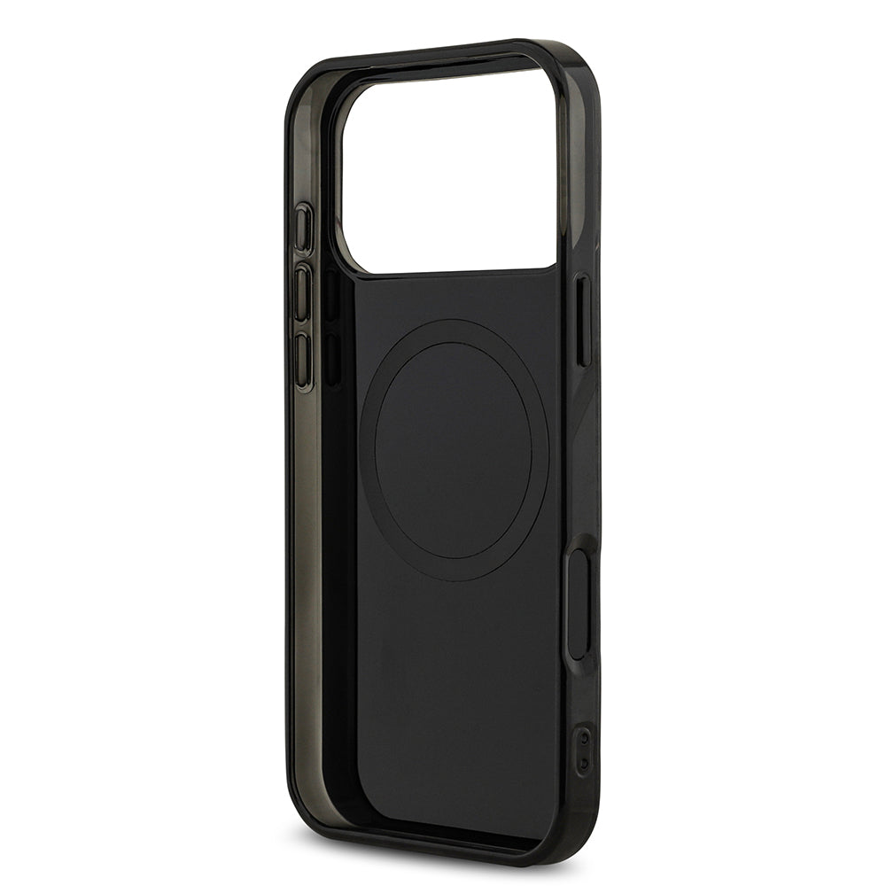 iPhone 17 Pro Max Kılıf AMG Orjinal Lisanslı M-safe Şarj Özellikli Çift Katmanlı Kırmızı Çapraz Çizgili Kapak