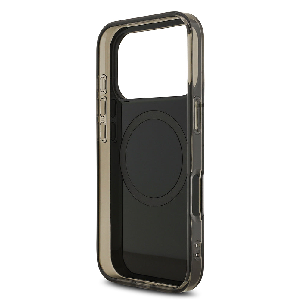 iPhone 17 Pro Max Kılıf AMG Orjinal Lisanslı M-safe Şarj Özellikli IML Baskı Logolu Çift Katmanlı Bow Lines Kapak