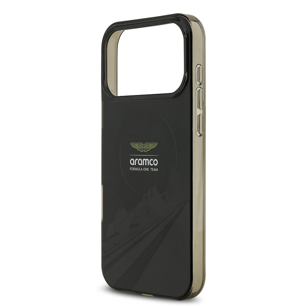 iPhone 17 Pro Max Kılıf Aston Martin Orjinal Lisanslı M-safe Şarj Özellikli IML Baskı Logolu Formula Tasarımlı Kapak