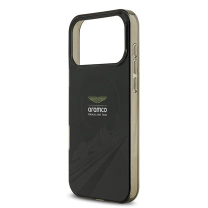 iPhone 17 Pro Max Kılıf Aston Martin Orjinal Lisanslı M-safe Şarj Özellikli IML Baskı Logolu Formula Tasarımlı Kapak