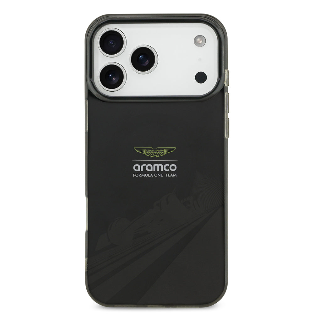 iPhone 17 Pro Max Kılıf Aston Martin Orjinal Lisanslı M-safe Şarj Özellikli IML Baskı Logolu Formula Tasarımlı Kapak