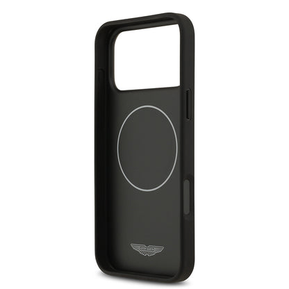 iPhone 17 Pro Max Kılıf Aston Martin Orjinal Lisanslı M-safe Şarj Özellikli Karbon Fiber Kevlar Kapak