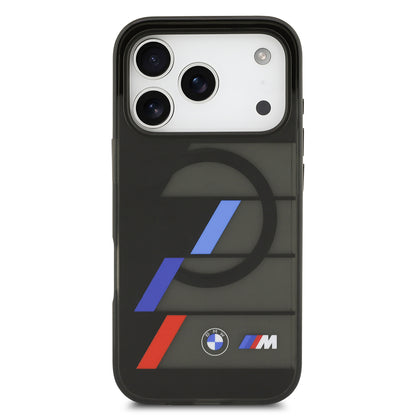 iPhone 17 Pro Max Kılıf BMW Orjinal Lisanslı M-safe Şarj Özellikli IML Baskılı Üç Renkli M Dizayn Kapak