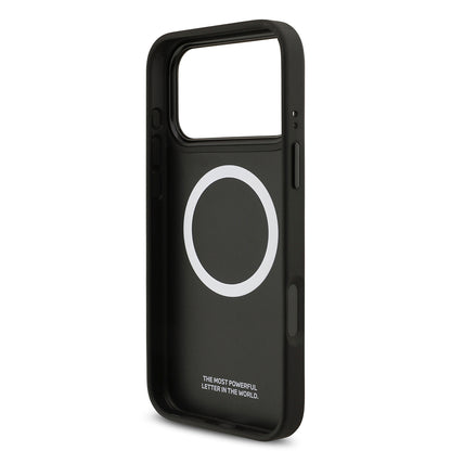 iPhone 17 Pro Max Kılıf BMW Orjinal Lisanslı M-safe Şarj Özellikli Karbon Fiber Metal Logolu Kevlar Kapak
