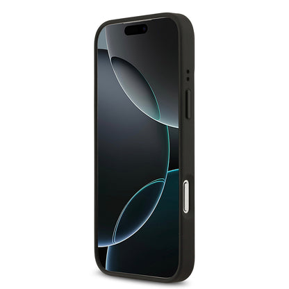 iPhone 17 Pro Max Kılıf BMW Orjinal Lisanslı M-safe Şarj Özellikli Metal BMW ve M Logolu PU Karbon Tasarımlı Kapak