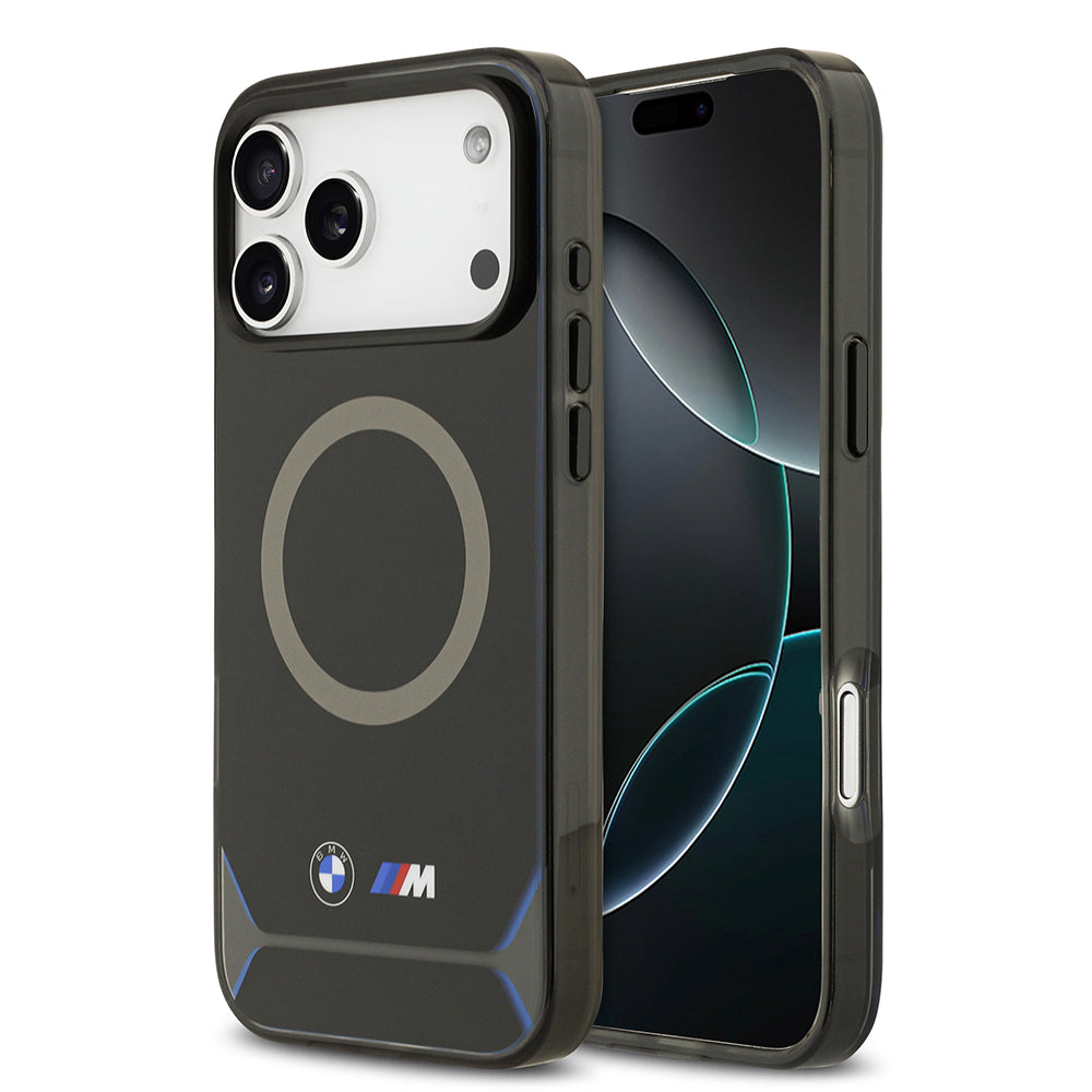 iPhone 17 Pro Max Kılıf BMW Orjinal Lisanslı M-safe Şarj Özellikli Metal Buton Tasarımlı IML Baskılı M Dizayn Kapak
