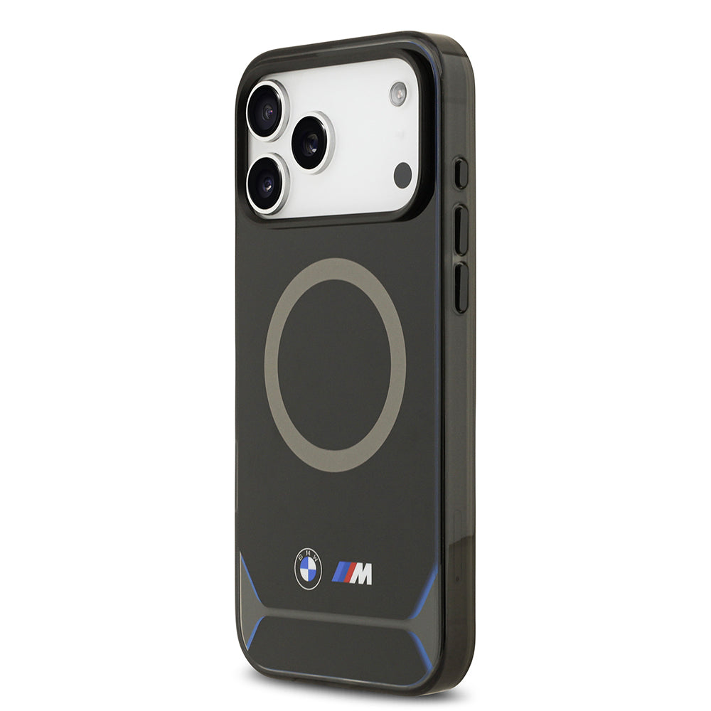 iPhone 17 Pro Max Kılıf BMW Orjinal Lisanslı M-safe Şarj Özellikli Metal Buton Tasarımlı IML Baskılı M Dizayn Kapak