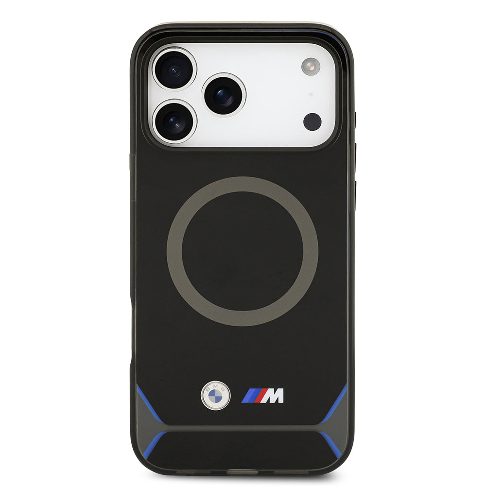 iPhone 17 Pro Max Kılıf BMW Orjinal Lisanslı M-safe Şarj Özellikli Metal Buton Tasarımlı IML Baskılı M Dizayn Kapak