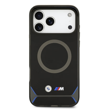 iPhone 17 Pro Max Kılıf BMW Orjinal Lisanslı M-safe Şarj Özellikli Metal Buton Tasarımlı IML Baskılı M Dizayn Kapak