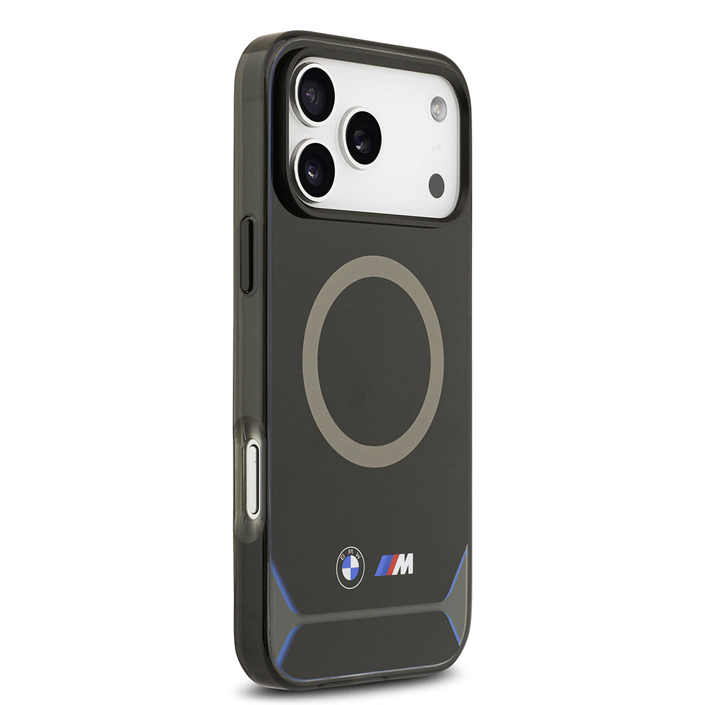iPhone 17 Pro Max Kılıf BMW Orjinal Lisanslı M-safe Şarj Özellikli Metal Buton Tasarımlı IML Baskılı M Dizayn Kapak