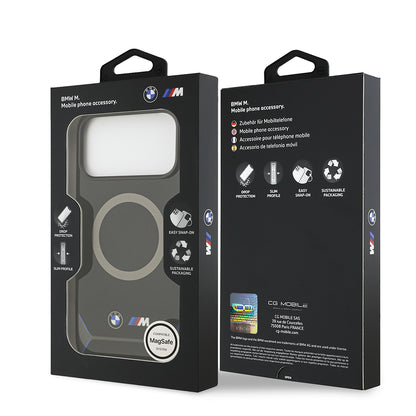 iPhone 17 Pro Max Kılıf BMW Orjinal Lisanslı M-safe Şarj Özellikli Metal Buton Tasarımlı IML Baskılı M Dizayn Kapak