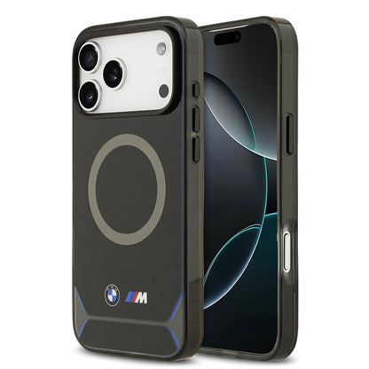 iPhone 17 Pro Max Kılıf BMW Orjinal Lisanslı M-safe Şarj Özellikli Metal Buton Tasarımlı IML Baskılı M Dizayn Kapak