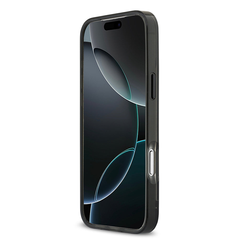 iPhone 17 Pro Max Kılıf BMW Orjinal Lisanslı M-safe Şarj Özellikli Metal Buton Tasarımlı Tranparan M Dizayn Kapak