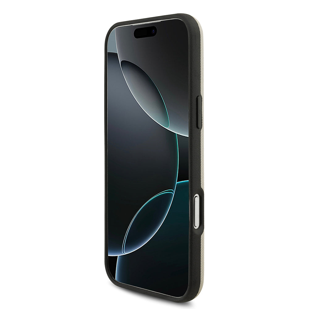 iPhone 17 Pro Max Kılıf BMW Orjinal Lisanslı M-safe Şarj Özellikli Metal Logolu Delikli M Dizayn Deri Kapak