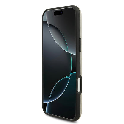 iPhone 17 Pro Max Kılıf BMW Orjinal Lisanslı M-safe Şarj Özellikli Metal Logolu Delikli M Dizayn Deri Kapak