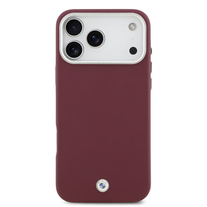 iPhone 17 Pro Max Kılıf BMW Orjinal Lisanslı M-safe Şarj Özellikli Metal Logolu Tam Kaplama Deri Kapak