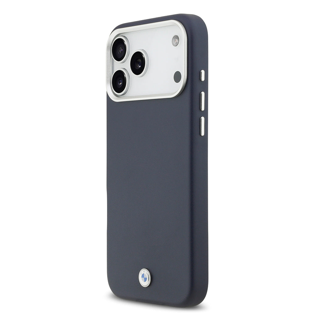 iPhone 17 Pro Max Kılıf BMW Orjinal Lisanslı M-safe Şarj Özellikli Metal Logolu Tam Kaplama Deri Kapak