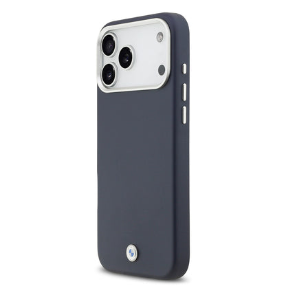 iPhone 17 Pro Max Kılıf BMW Orjinal Lisanslı M-safe Şarj Özellikli Metal Logolu Tam Kaplama Deri Kapak