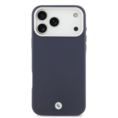 iPhone 17 Pro Max Kılıf BMW Orjinal Lisanslı M-safe Şarj Özellikli Metal Logolu Tam Kaplama Deri Kapak