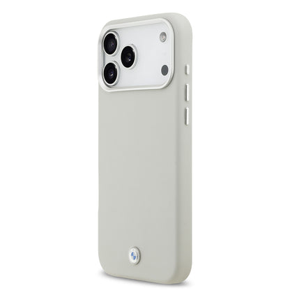 iPhone 17 Pro Max Kılıf BMW Orjinal Lisanslı M-safe Şarj Özellikli Metal Logolu Tam Kaplama Deri Kapak
