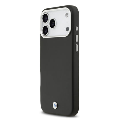 iPhone 17 Pro Max Kılıf BMW Orjinal Lisanslı M-safe Şarj Özellikli Metal Logolu Tam Kaplama Deri Kapak