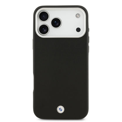 iPhone 17 Pro Max Kılıf BMW Orjinal Lisanslı M-safe Şarj Özellikli Metal Logolu Tam Kaplama Deri Kapak
