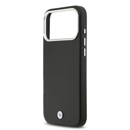 iPhone 17 Pro Max Kılıf BMW Orjinal Lisanslı M-safe Şarj Özellikli Metal Logolu Tam Kaplama Deri Kapak