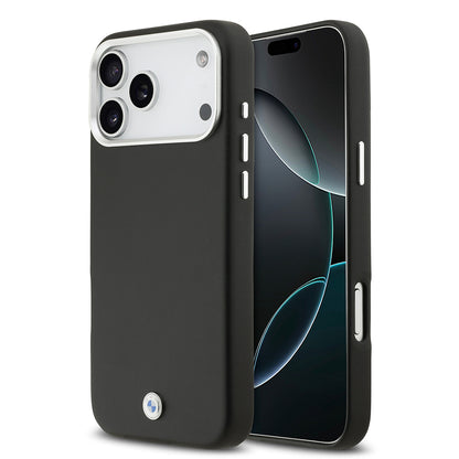 iPhone 17 Pro Max Kılıf BMW Orjinal Lisanslı M-safe Şarj Özellikli Metal Logolu Tam Kaplama Deri Kapak
