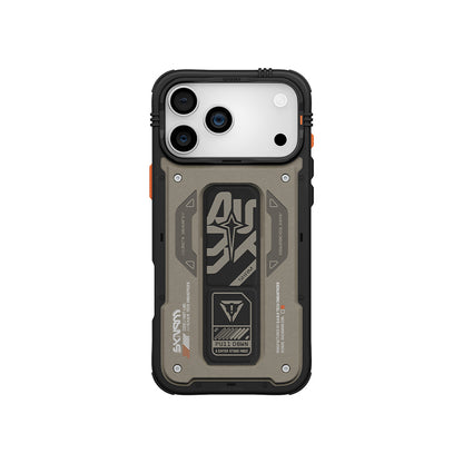 iPhone 17 Pro Max Kılıf Desenli Airbag Tasarımlı Standlı Skinarma Aegis Kapak