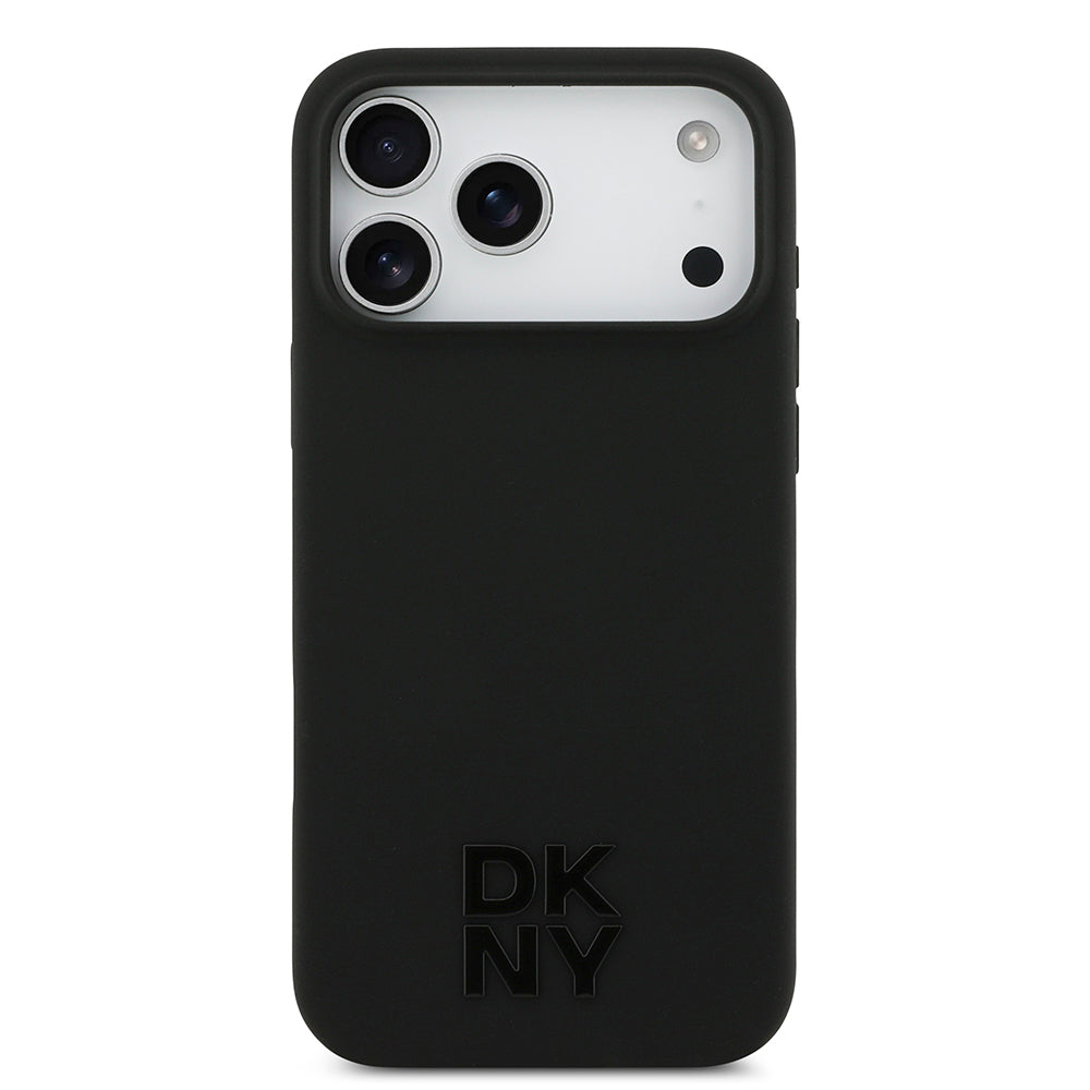 iPhone 17 Pro Max Kılıf DKNY Orjinal Lisanslı M-safe Şarj Özellikli Metal Logolu Silikon Kapak