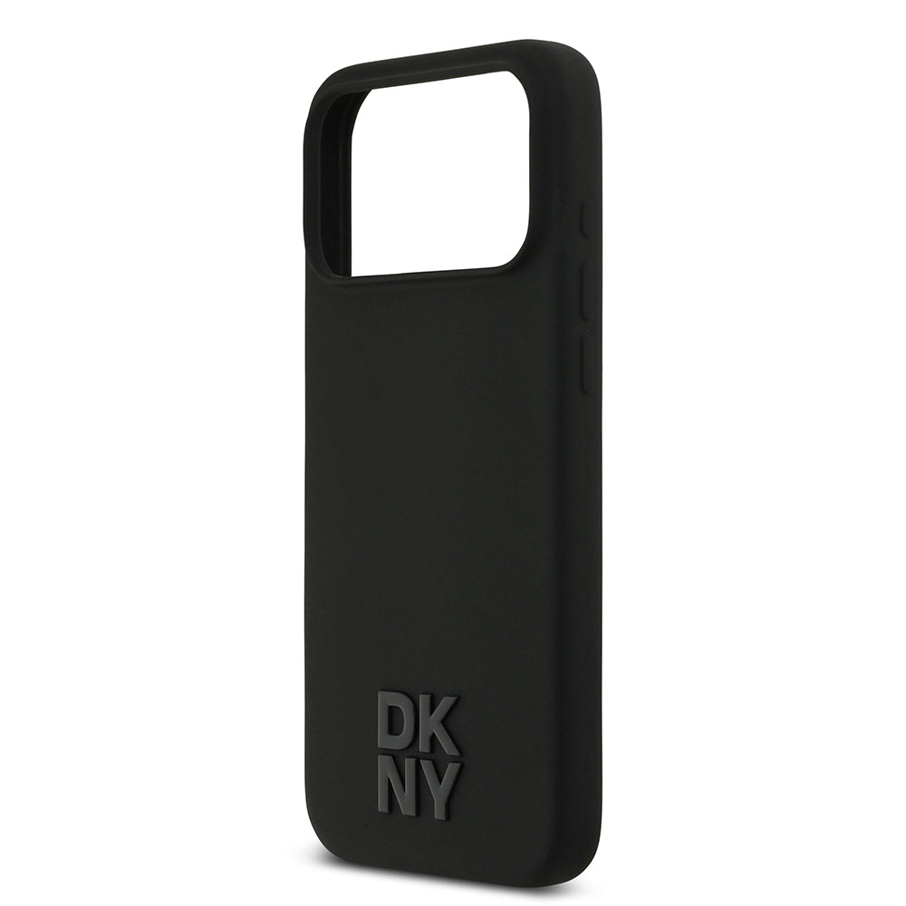 iPhone 17 Pro Max Kılıf DKNY Orjinal Lisanslı M-safe Şarj Özellikli Metal Logolu Silikon Kapak