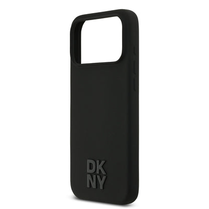 iPhone 17 Pro Max Kılıf DKNY Orjinal Lisanslı M-safe Şarj Özellikli Metal Logolu Silikon Kapak