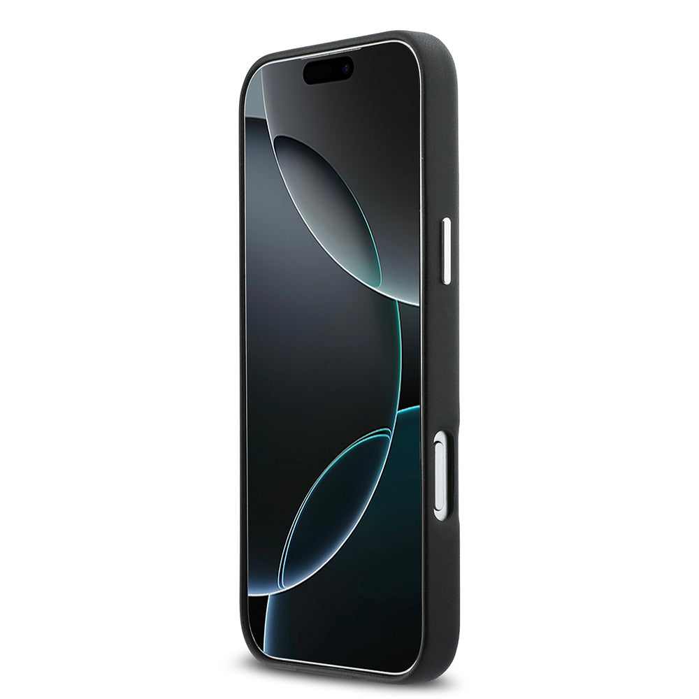 iPhone 17 Pro Max Kılıf DKNY Orjinal Lisanslı M-safe Şarj Özellikli PU Büyük Dikey Logolu Kapak